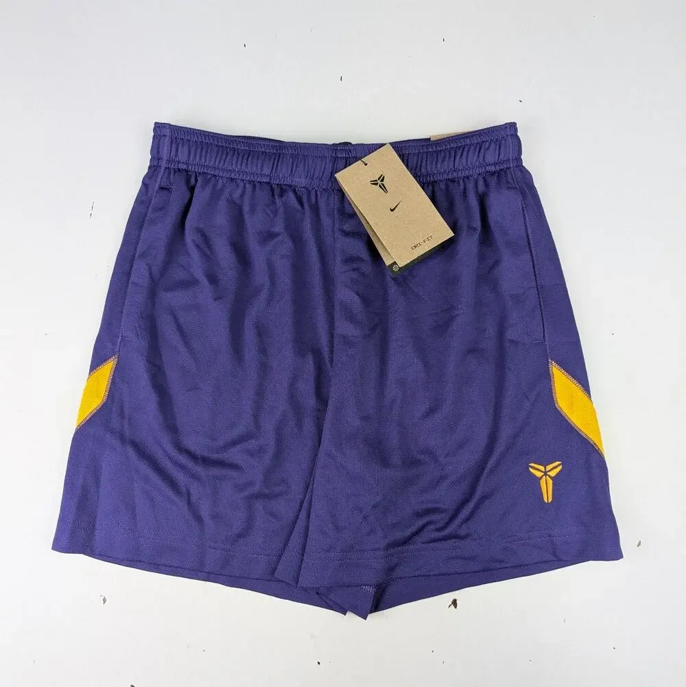 Nike Boys Large Kobe Athletic Shorts - Purple & Yellow